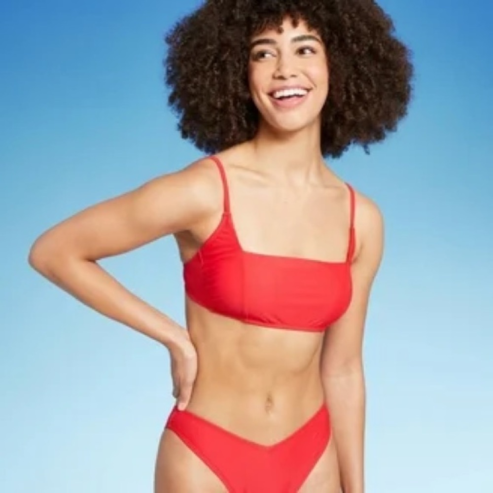 Wild Fable Bright Red Bikini top